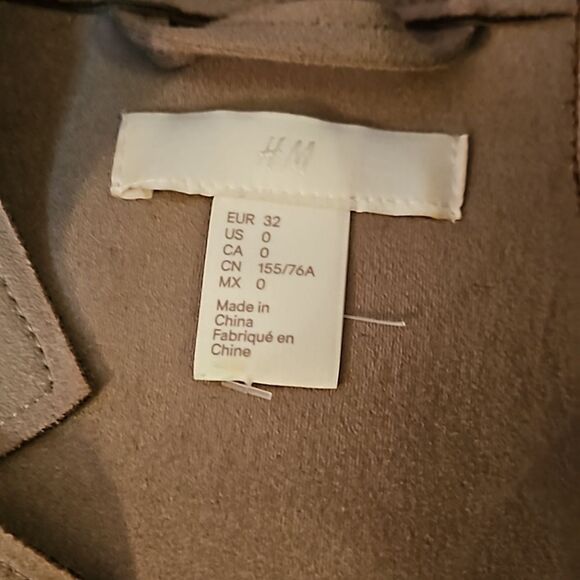 H & M Tan long Jacket size 0 - Picture 8 of 11